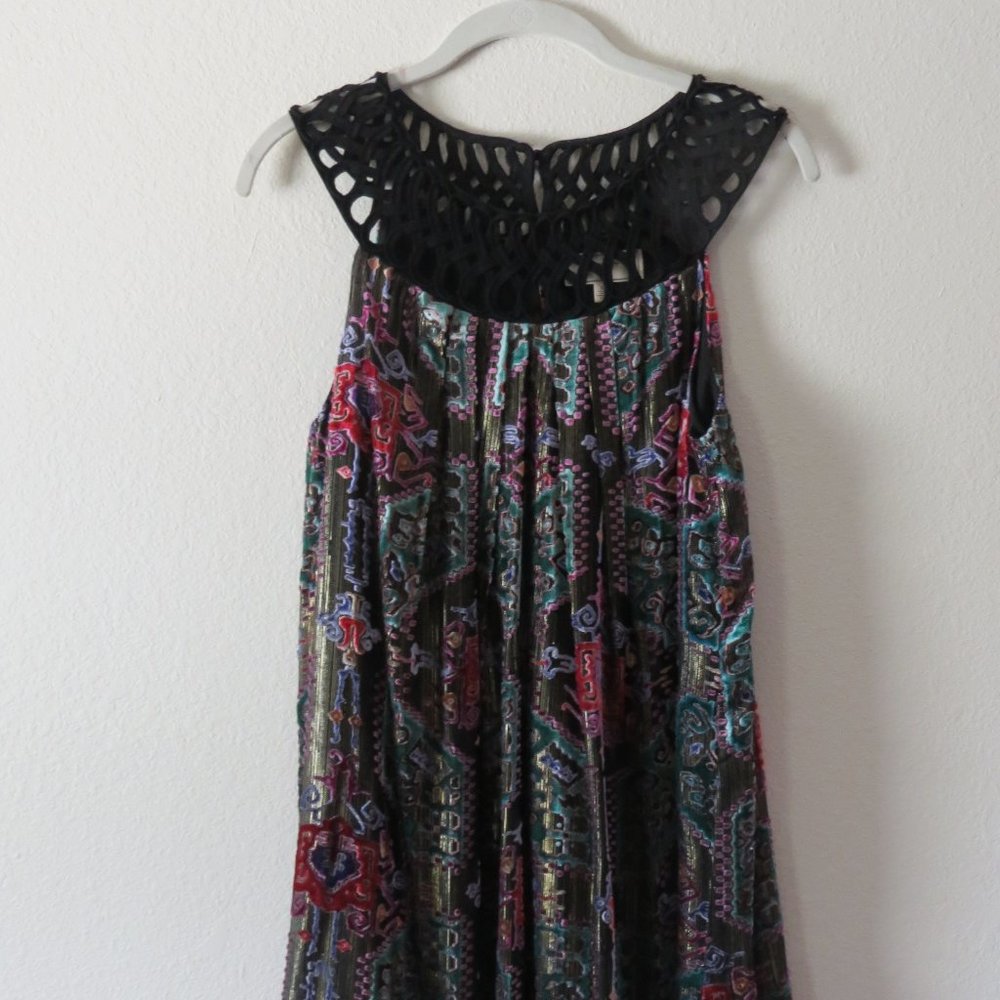 Black velvet Anthropologie dress